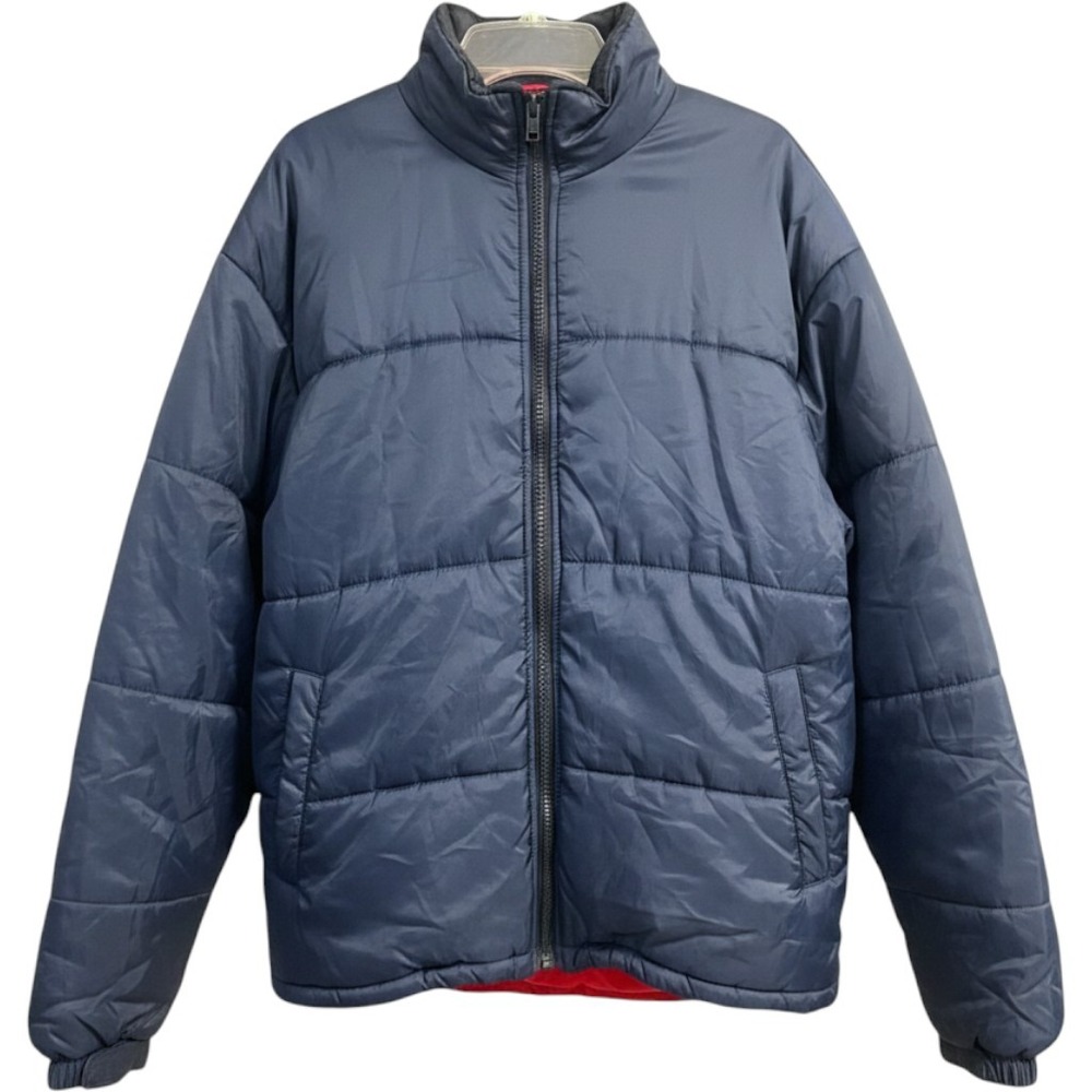 Alpine‎ Sportswear Mens XL Puffer Jacket Navy Blue Red Waterproof Quilted Zip Up